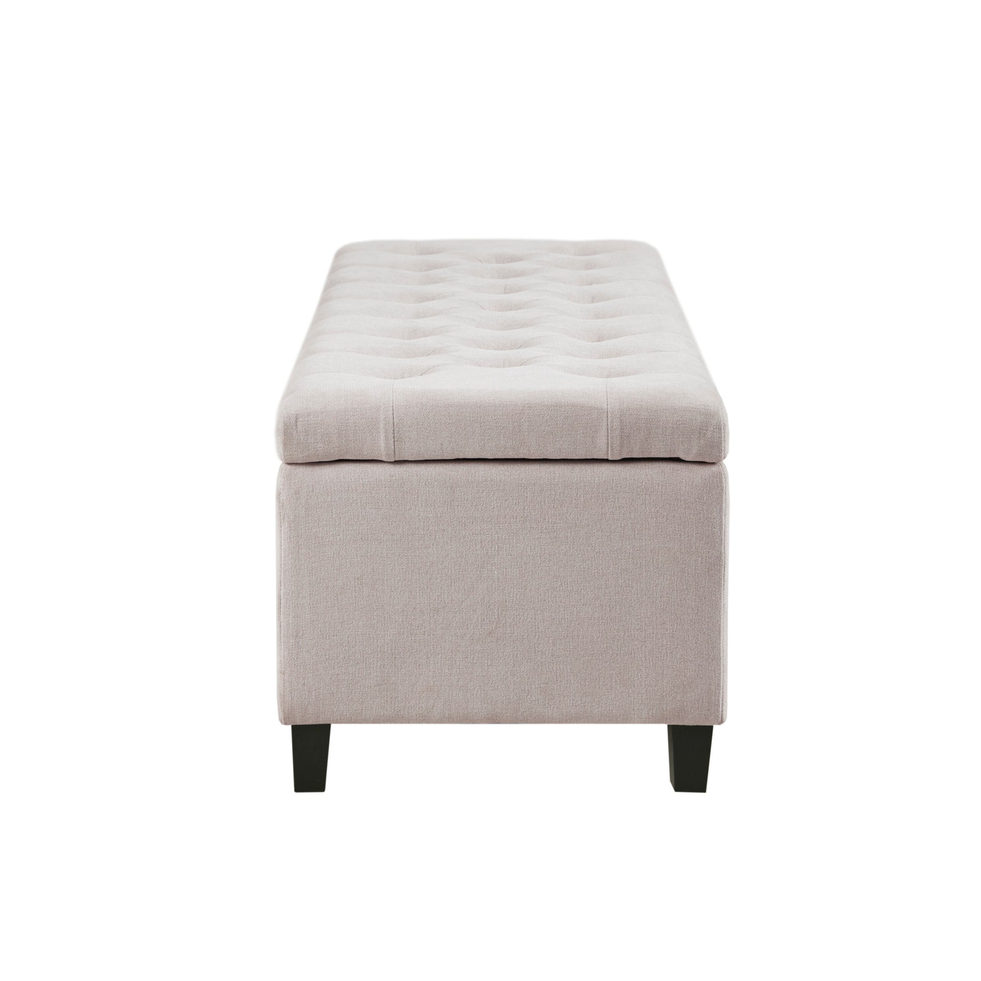 Tufted Top Soft Close Storage Bench natural-polyester