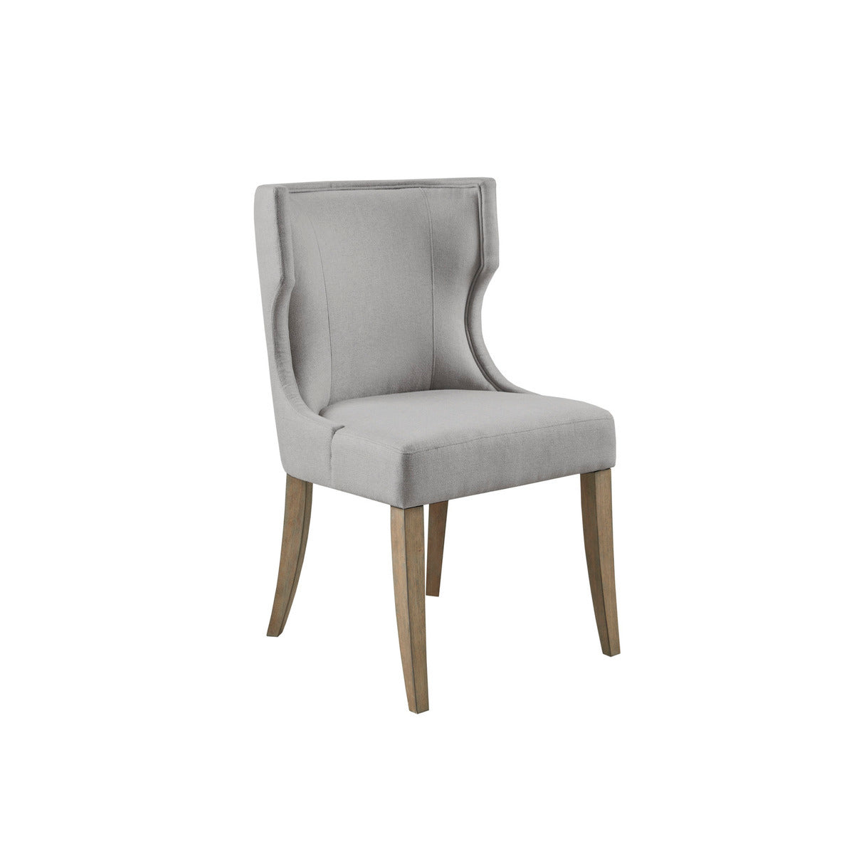 Upholstered Wingback Dining Chair light grey-polyester