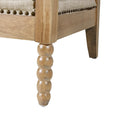 Accent Arm Chair light grey+camel oak-polyester