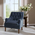 Button Tufted Accent Chair navy-polyester