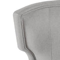 Upholstered Wingback Dining Chair light grey-polyester