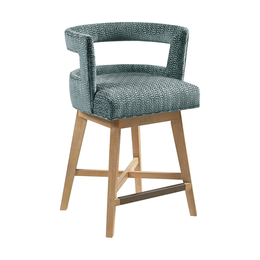 Swivel Counter Stool grey-polyester