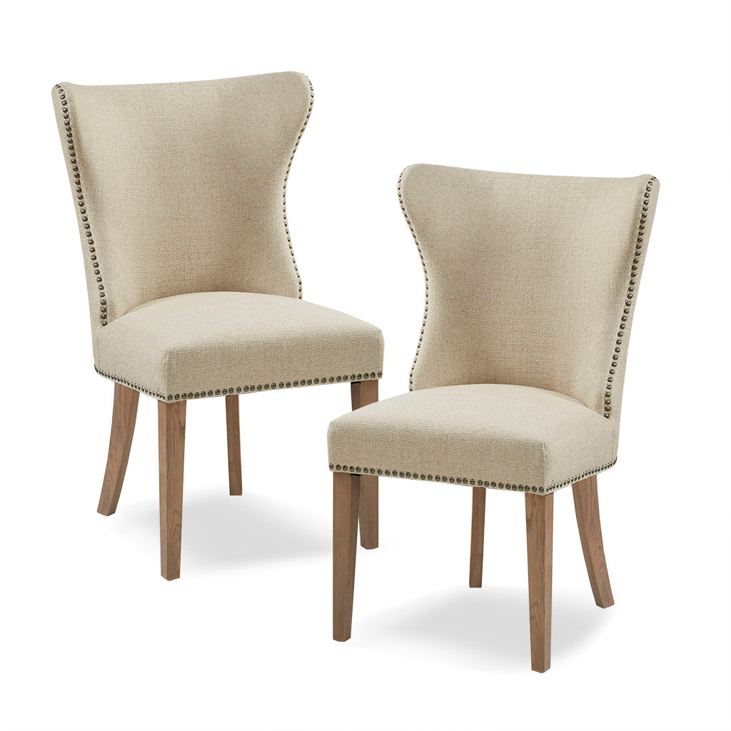 Dining Side Chair Set of 2 cream-polyester