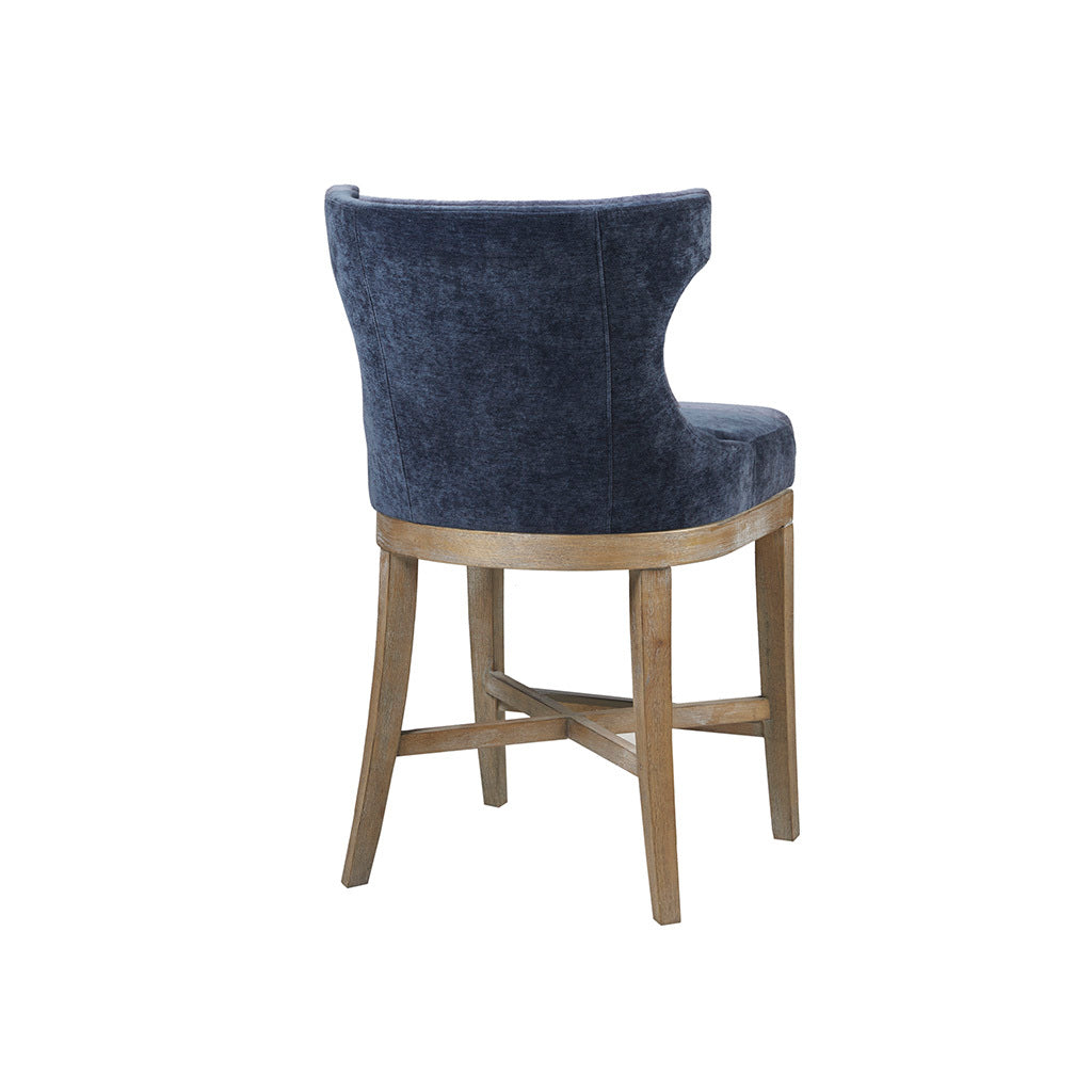 Counter Stool with Swivel Seat navy-polyester