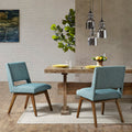 Dining Chair Set of 2 blue-polyester