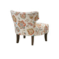 Accent Chair orange multi-polyester