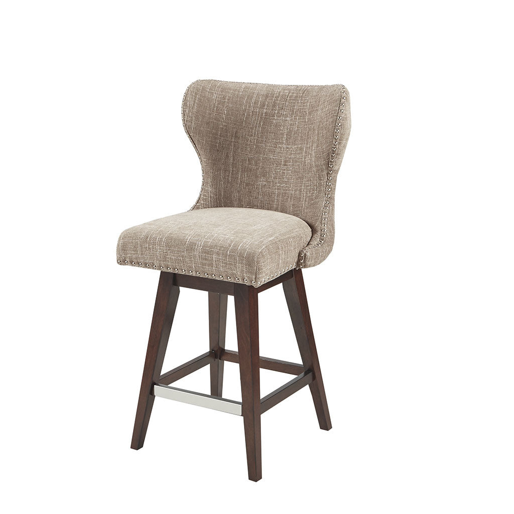 Only support Buyer Hancock Swivel Counter Stool camel-solid wood