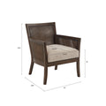 Cane Armchair tan+espresso-polyester