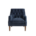 Button Tufted Accent Chair navy-polyester