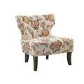 Accent Chair orange multi-polyester