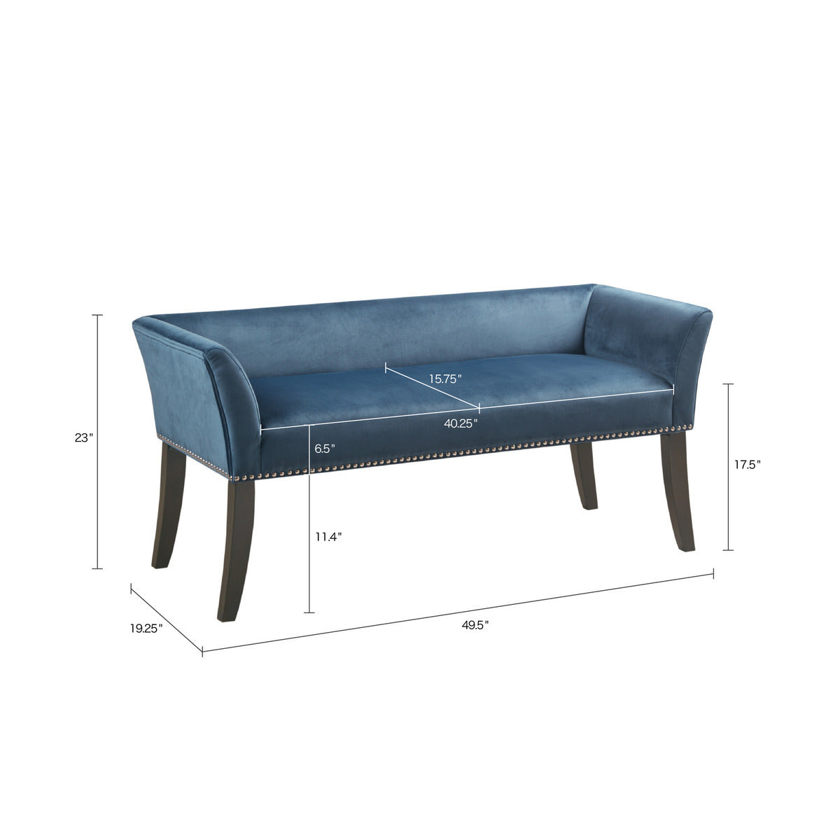 Accent Bench blue-polyester