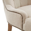 Button Tufted Captain Accent Chair cream-polyester