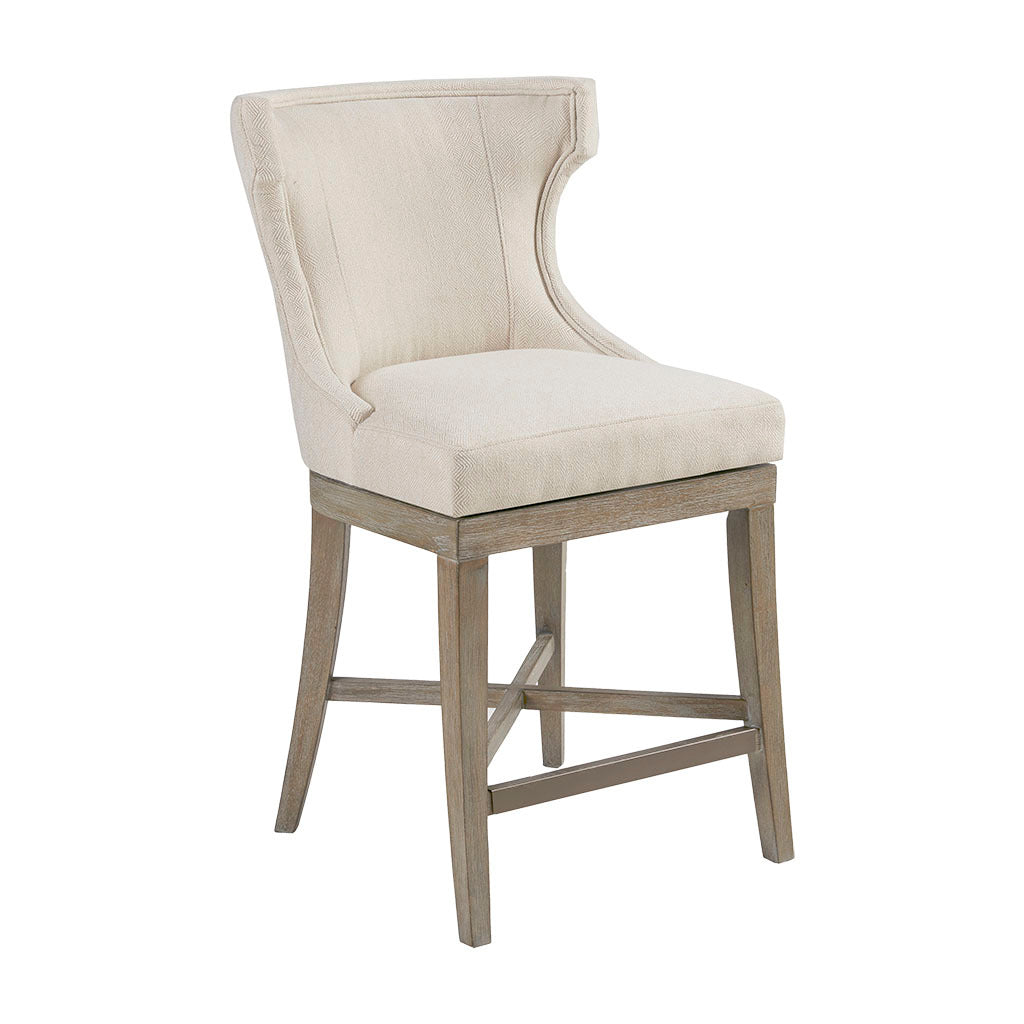 Counter Stool With Swivel Seat cream-polyester