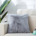 Agnes Luxury Chinchilla Faux Fur Pillow 18 In. x 18 grey-polyester