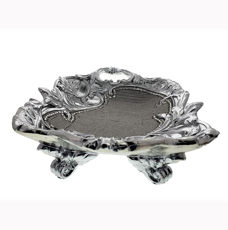 Ambrose Chrome Plated Crystal Embellished Ceramic silver-ceramic