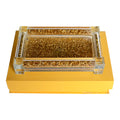 Ambrose Exquisite Small Glass Tray in Gift Box gold-glass