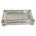 Ambrose Exquisite Small Glass Tray in Gift Box silver-glass