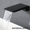 Wall Mount Waterfall Bathtub Faucet matte black-stainless steel