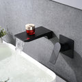 Wall Mount Waterfall Bathtub Faucet matte black-stainless steel