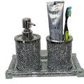 Ambrose Exquisite 3 Piece Soap Dispenser and silver-glass