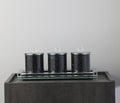 Ambrose Exquisite Tea, Sugar, Coffee Canisters with black-glass