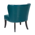 Armless Accent Chair blue-polyester