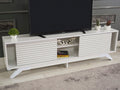 FurnisHome Store Luxia Mid Century Modern Tv Stand 2 white-solid wood