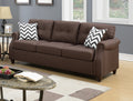 2pcs Sofa set Living Room Furniture Dark Coffee Plush coffee-wood-primary living space-cushion