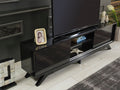 FurnisHome Store Luxia Mid Century Modern Tv Stand 2 black-solid wood