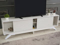 FurnisHome Store Luxia Mid Century Modern Tv Stand 2 white-solid wood