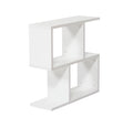 FurnisHome Store Alfa Rectangle 4 Shelves End Table white-solid wood