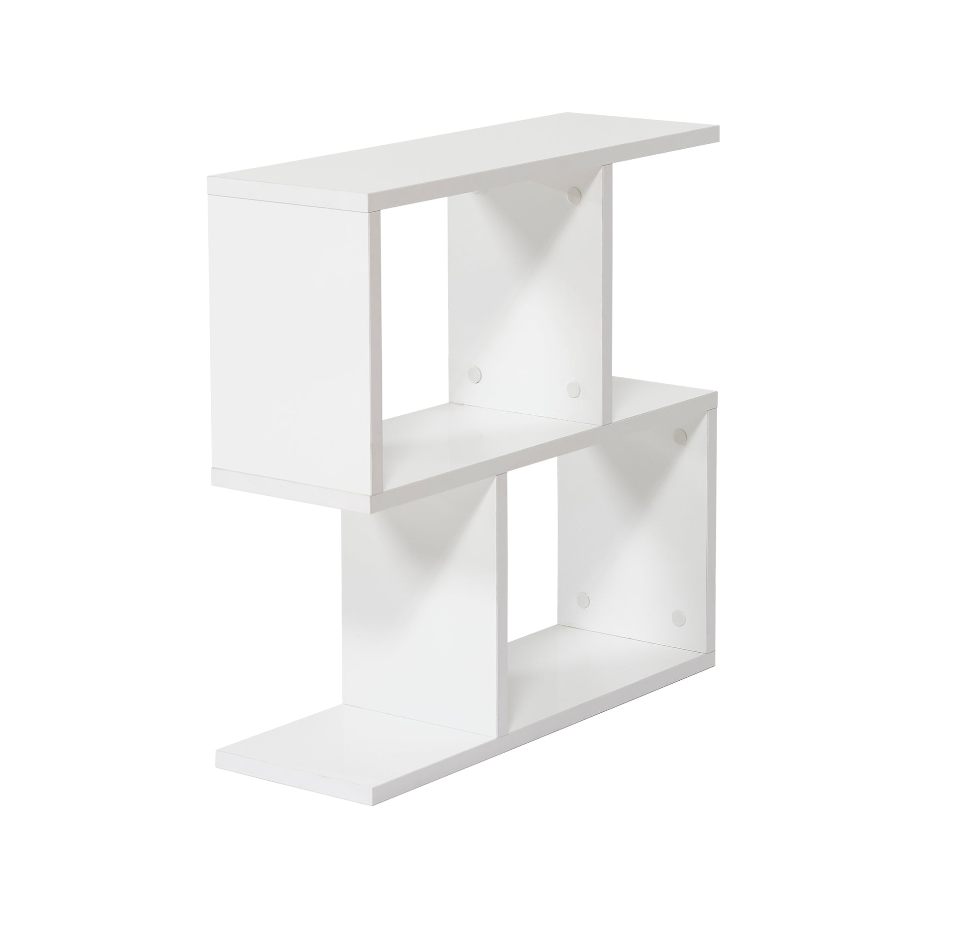 FurnisHome Store Alfa Rectangle 4 Shelves End Table white-solid wood