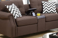 2pcs Sofa set Living Room Furniture Dark Coffee Plush coffee-wood-primary living space-cushion