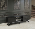 FurnisHome Store Luxia Mid Century Modern Tv Stand 2 black-solid wood