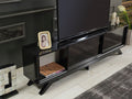 FurnisHome Store Luxia Mid Century Modern Tv Stand 2 black-solid wood