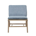 Accent Chair light blue+natural-polyester