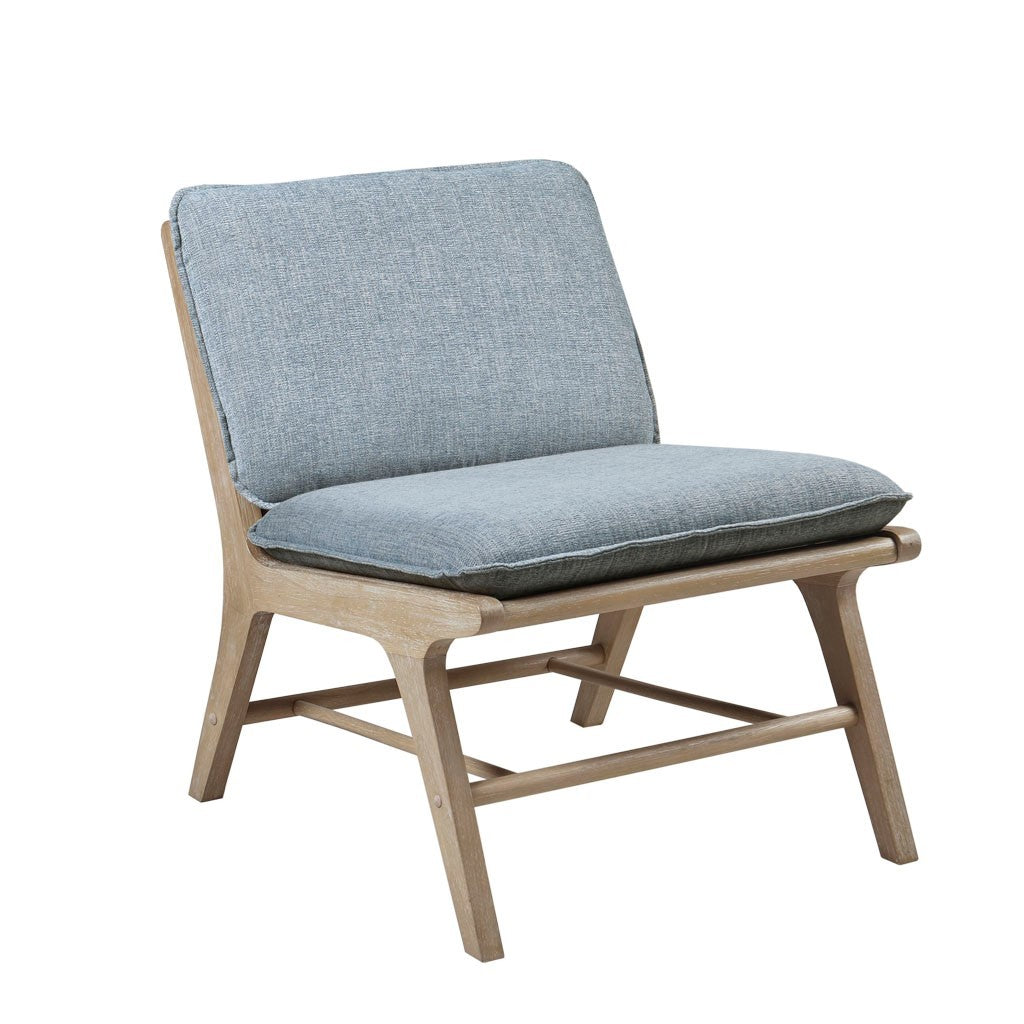 Accent Chair light blue+natural-polyester