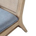 Accent Chair light blue+natural-polyester