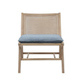 Accent Chair light blue+natural-polyester