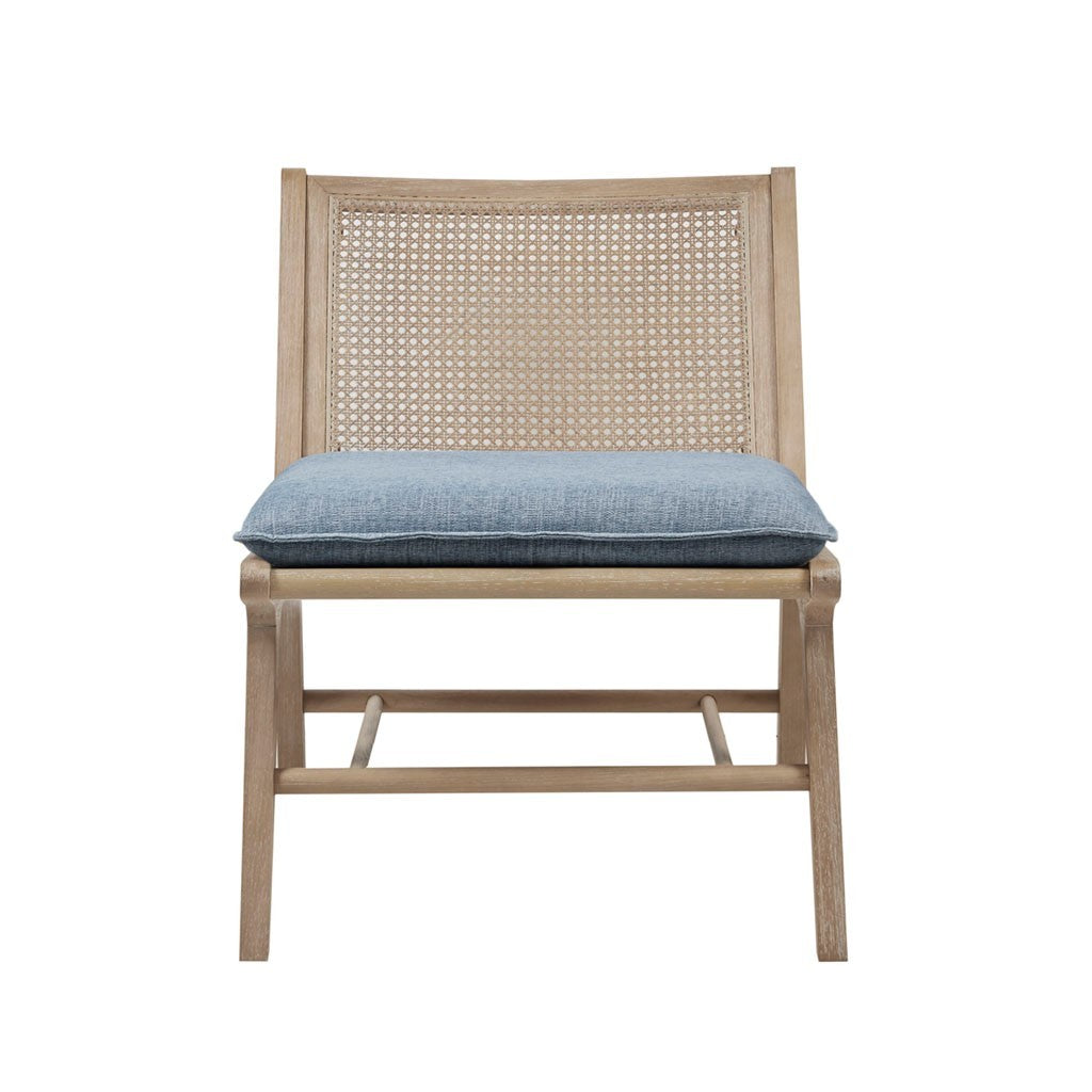 Accent Chair light blue+natural-polyester