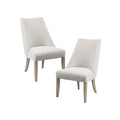 Upholstered Dining chair Set of 2 ivory-polyester