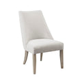 Upholstered Dining chair Set of 2 ivory-polyester