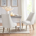 Upholstered Dining chair Set of 2 ivory-polyester