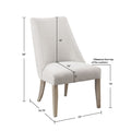 Upholstered Dining chair Set of 2 ivory-polyester