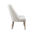 Upholstered Dining chair Set of 2 ivory-polyester