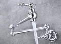 Pot Filler Faucet Wall Mount chrome-brass