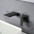 Wall Mount Waterfall Bathtub Faucet matte black-stainless steel