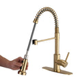 Pull Down Sprayer Spring Kitchen Sink Faucet