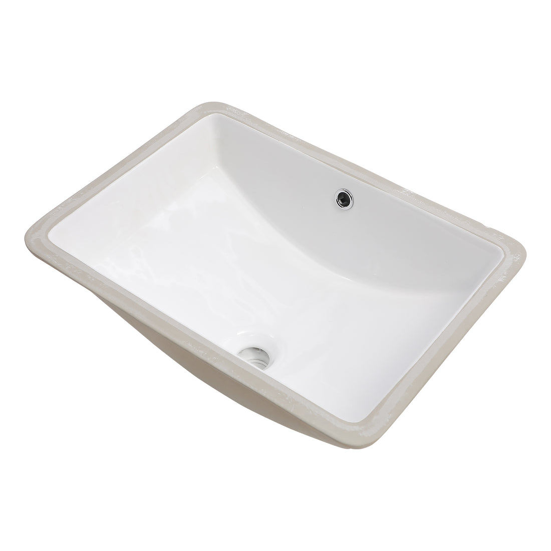 Bathroom Sink Rectangle Deep Bowl Pure White Porcelain white-ceramic