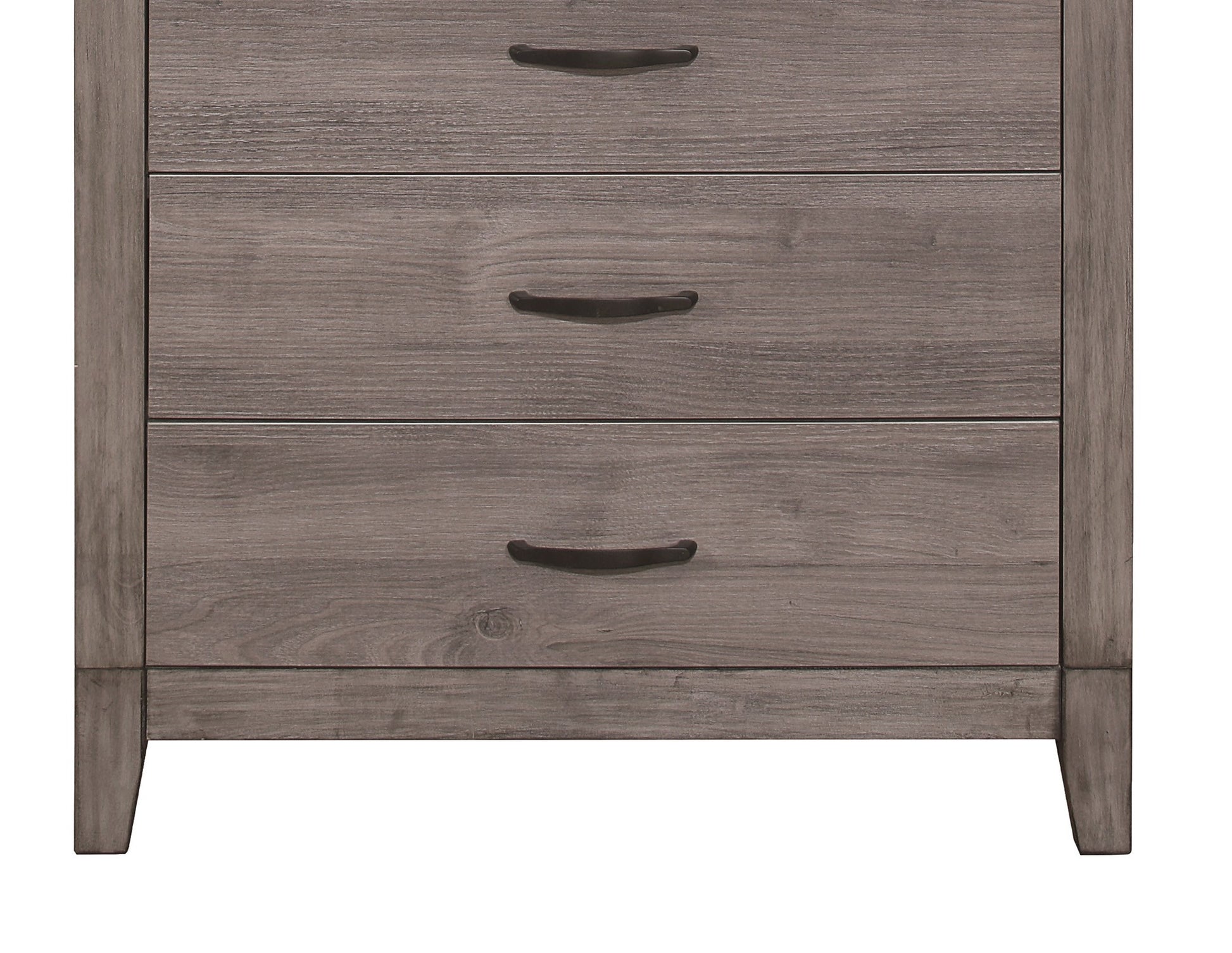 Brownish Gray Finish 1pc Bedroom Chest of 5 Drawers brown gray-bedroom-wood